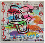 untitled (acrylic & collage on newsprint)